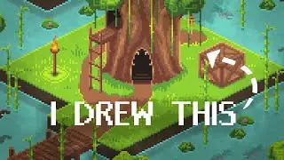 Pixel Art: "Terraria's Jungle Biome in an Isometric Perspective"