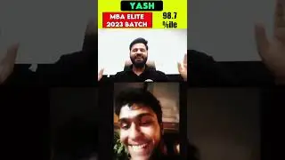 98.7%ile Yash CAT 2023 Topper Studied in MBA Elite 2023 Batch by MBA Wallah 