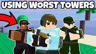 Using The WORST TOWERS To Beat the Game - Roblox Tower Defense X (TDX)