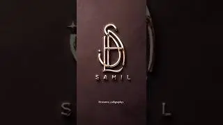 how to draw SAHIL name logo 🔥 #shorts #drawing #art