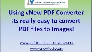 Convert PDF to Image using vNew PDF Converter