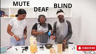 Hilarious Mute, Blind, and Deaf Baking Challenge: Can We Do It?! #funny #cooking