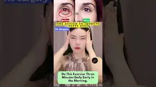 One Action To Improve Puffy Eyes 😱 #eyelift #eyeexercise #yoga #faceyoga #facialyoga #shorts