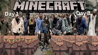 I made 9 villagers Survive the Zombie apocalypse in Minecraft