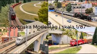 Svenska modelltåg i skala 1:87, (över 10 olika tågsätt!)