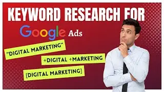 Learn Keyword Research for Google Search Ads with Google Keyword Planner | #keywordresearchtools