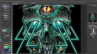 Design No.186  Clip Studio Paint Timelapse
