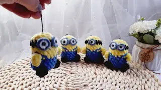 Minion crochet mk, minion crochet keychain