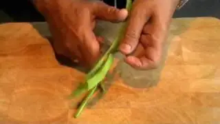Preparing runner beans and french beans