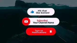 Subscribe Button Animation Without Copyright  - Subscribe Intro Button Template | Like and comment