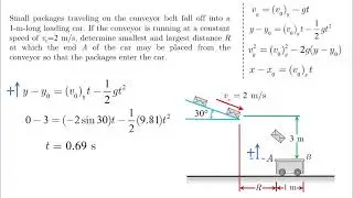 Projectile motion - Problem 4 - Dynamics Tutorial