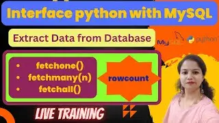 Display Data by using fetchone(), fetchall(), fetchmany() and rowcount| Interface Python with MYSQL