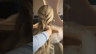Красивое плетение на длинные волосы 💗