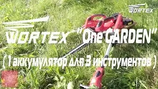 WORTEX One GARDEN cordless garden tool kit.