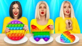 Tantangan Makan Tanpa vs Satu vs Dua Tangan! Perang Makanan Lucu oleh RATATA POWER