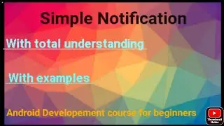 Notification in android How to make simple notification in android android developement course for b