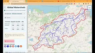 Downloading any watershed and rivers from Global Watersheds