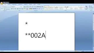 How to insert star  *  symbols in Word: How to find star symbol 
