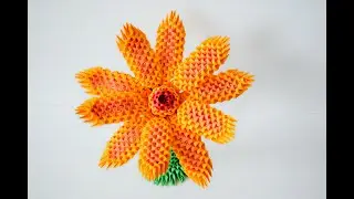 How to make 3d origami Flower || Paper Flower