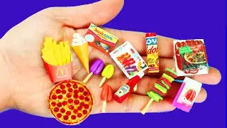 10 EASY DIY MINIATURE FOOD REALISTIC HACKS AND CRAFTS FOR BARBIE