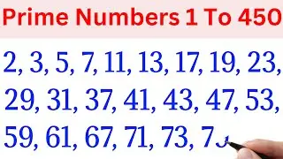 prime numbers 1 to 450 | prime numbers between 1 and 450 | 1 to 450 prime numbers