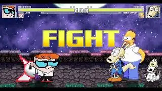 Mugen Request Dexter & Jetix VS Rocko & Homer Simpson
