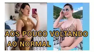Andressa Urach mostra como está o corpo 37 dias pós parto