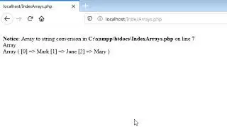20 - Indexed  Arrays - PHP Basics - learn PHP for beginners
