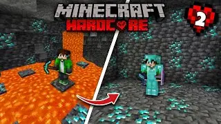 Completing My Diamond Armour In Hardcore Minecraft PE #2 | Bigshot Gamerz