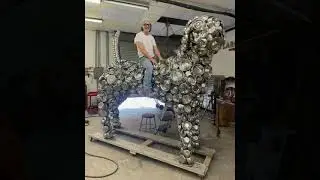 Creating the Dog Bowl Dog sculpture