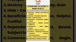 IELTS | Synonyms to score 7+ band in IELTS