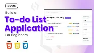 Build a Interactive To-Do List App | HTML CSS JavaScript Mini Project 2025