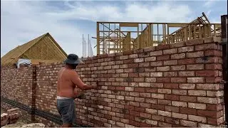 Building the Next Section of a Massive Garden Wall with a Pier - Nearly 1500 Bricks! 🧱🚧