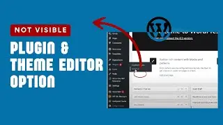 Fixed: Problem Theme editor not showing in WordPress | How to enable theme editor in WordPress