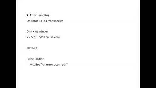 Details study notes of VBA