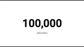 Thank you for 100k subscribers.