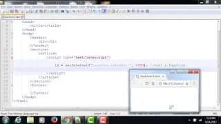 JavaScript auto page reload event