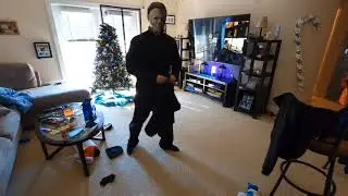 Michael Myers trying to finish chores before 