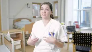 Malin läser Sjuksköterskeprogrammet på Linnéuniversitetet