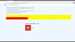 Dice Game Using HTML, Javascript and CSS.