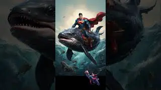 Avengers And DC Hero's Riding Whale #shorts #avengers #dcshorts #marvelshorts #subscribe