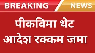 पीकविमा थेट आदेश रक्कम जमा