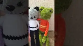 Кошка, лягушка крючком 37 см. #crochet #amigurumi #вязание #игрушки #handmade #амигуруми