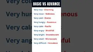 Basic Vs Advance English Words- 20 #howtofluentinenglish #viralvideo  #englishspeakingpractice