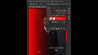 Color Lighting effect in Photoshop #shorts #eGenstudio