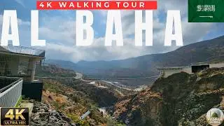 Al Baha Saudi Arabia Walking Tour 4K 🇸🇦 | Daytime City, Parks & Boulevard Walk (No Talking)