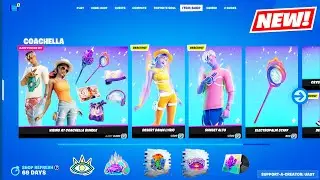 NEW Vibing at Coachella Bundle Item Shop & FREE Rewards Fortnite!