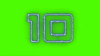 Neon Countdown Green Screen