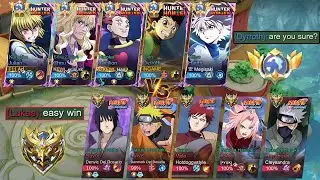 HUNTERxHUNTER VS NARUTO SQUAD!! (5v5) BATTLE OF THE STRONGEST!!🔥 -MLBB