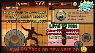 Shadow fight 2 level 99 hack for 2021|Work on any version|Unlimited coins,gems and energy.